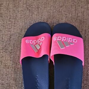adidas Pink and Black Women's Slippers